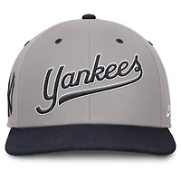MLB Nike Gray/Navy New York Yankees Cooperstown Collection Pro Performance Snapback Hat