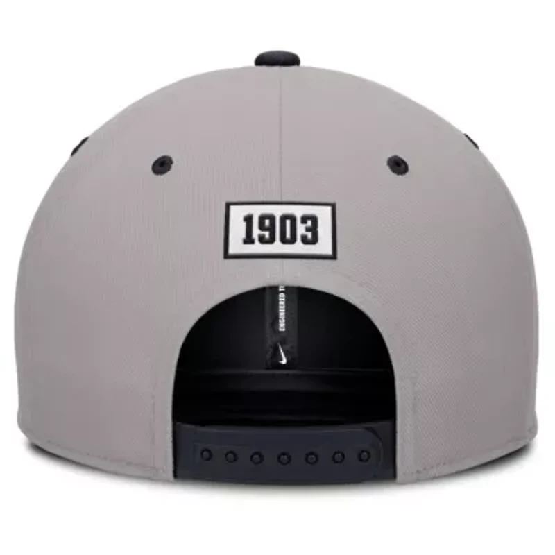 MLB Nike Gray/Navy New York Yankees Cooperstown Collection Pro Performance Snapback Hat