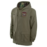 NCAA Nike Georgia Bulldogs 2024 Military Appreciation Full-Snap Hoodie Jacket