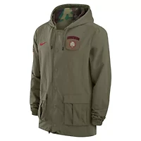 NCAA Nike Ohio State Buckeyes 2024 Military Appreciation Full-Snap Hoodie Jacket