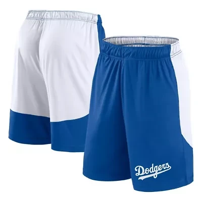 MLB Fanatics Royal/White Los Angeles Dodgers Launch Polyester Shorts