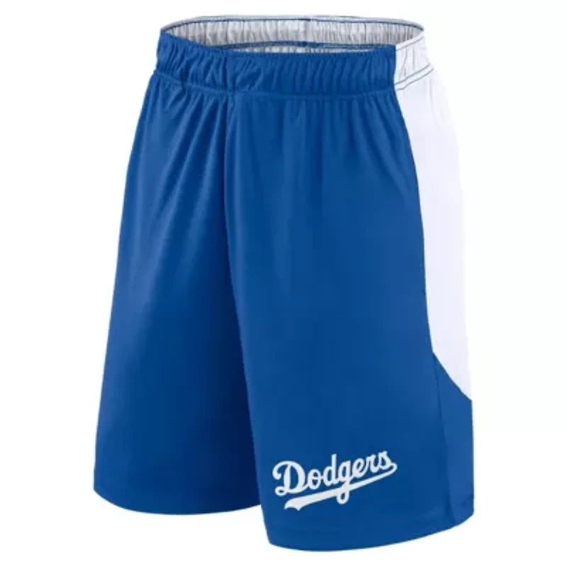 MLB Fanatics Royal/White Los Angeles Dodgers Launch Polyester Shorts