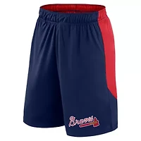 MLB Fanatics Navy/Red Atlanta Braves Launch Polyester Shorts