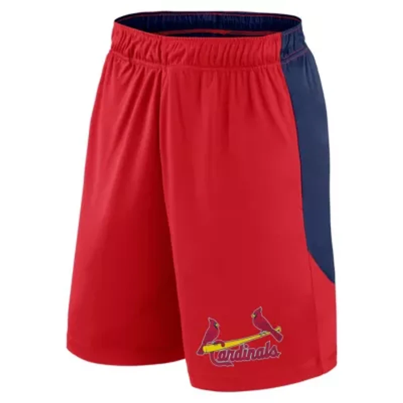 MLB Fanatics Red/Navy St. Louis Cardinals Launch Polyester Shorts