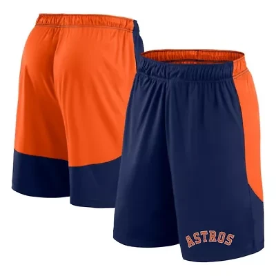 MLB Fanatics Navy/Orange Houston Astros Launch Polyester Shorts