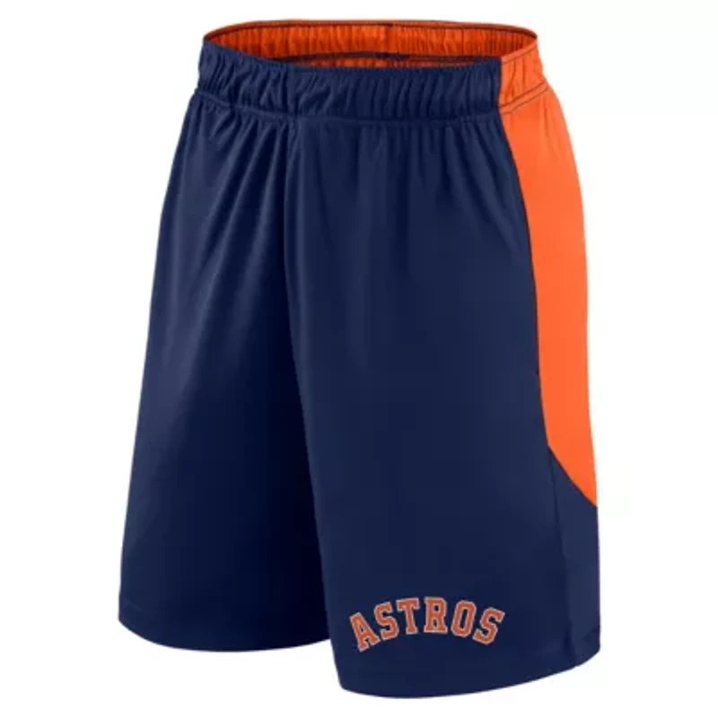 MLB Fanatics Navy/Orange Houston Astros Launch Polyester Shorts