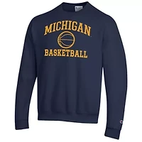 NCAA Michigan Wolverines Basketball Icon Pullover Crewneck Sweatshirt