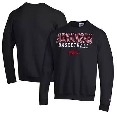 NCAA Arkansas Razorbacks Basketball Stack Pullover Crewneck Sweatshirt