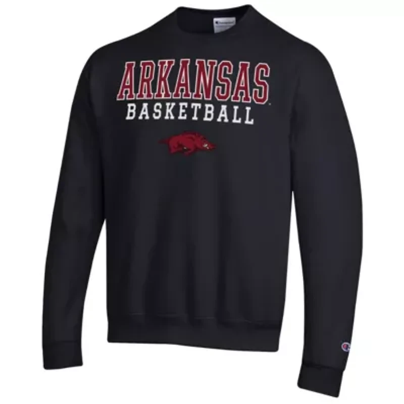 NCAA Arkansas Razorbacks Basketball Stack Pullover Crewneck Sweatshirt