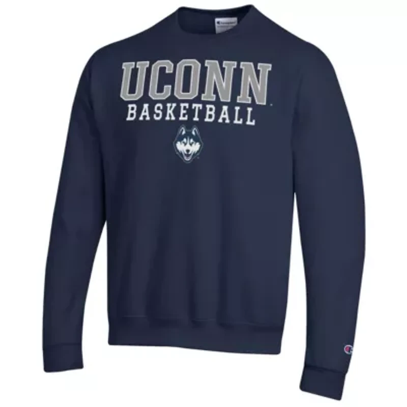 Connecticut Huskies NCAA UConn Basketball Stack Pullover Crewneck Sweatshirt