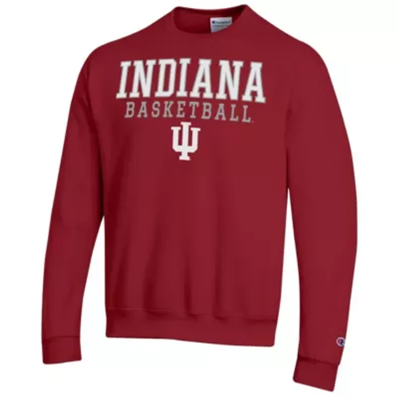 NCAA Indiana Hoosiers Basketball Stack Pullover Crewneck Sweatshirt