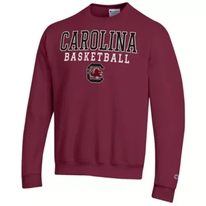 NCAA South Carolina Gamecocks Basketball Stack Pullover Crewneck Sweatshirt