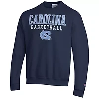 NCAA North Carolina Tar Heels Basketball Stack Pullover Crewneck Sweatshirt