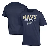 Navy Midshipmen NCAA Basketball Stack T-Shirt