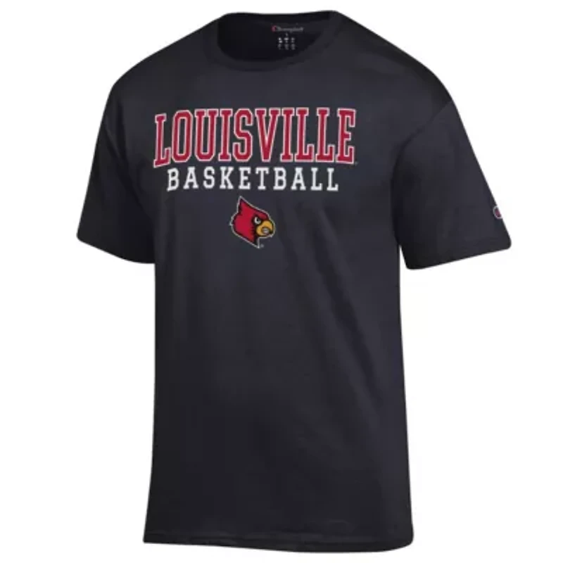 NCAA Louisville Cardinals Basketball Stack T-Shirt