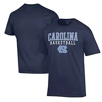 NCAA North Carolina Tar Heels Basketball Stack T-Shirt