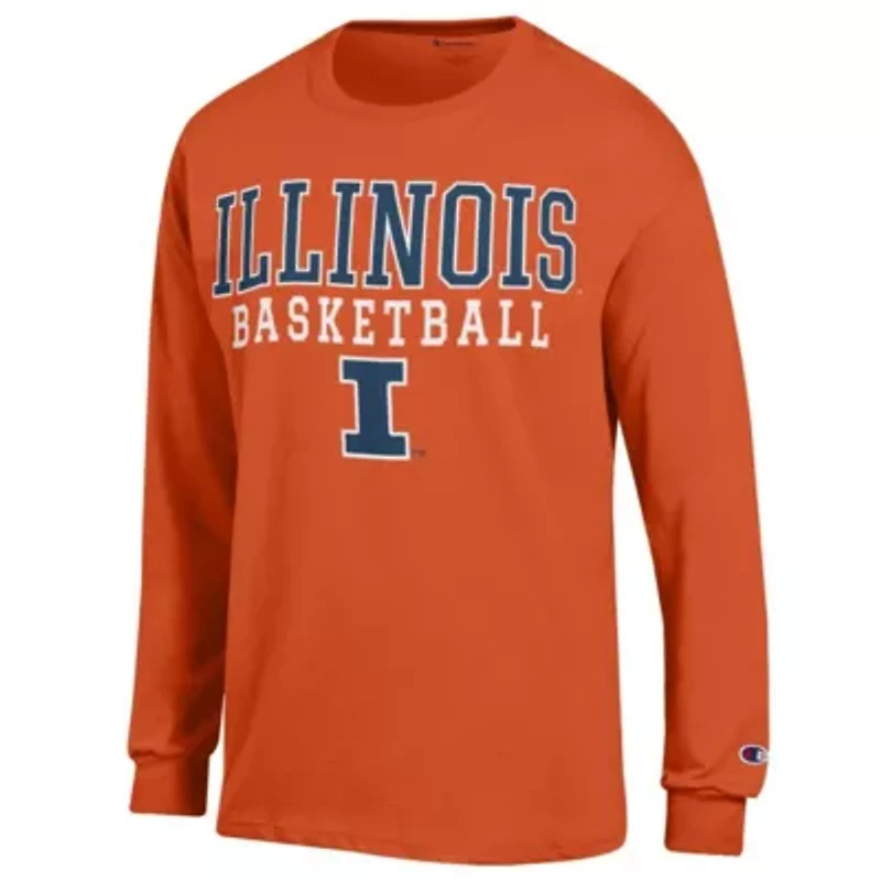 NCAA Illinois Fighting Illini Basketball Stack Long Sleeve T-Shirt