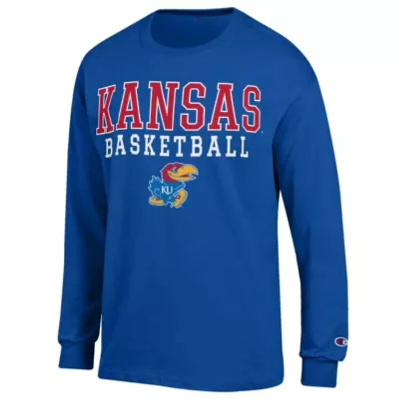 NCAA Kansas Jayhawks Basketball Stack Long Sleeve T-Shirt