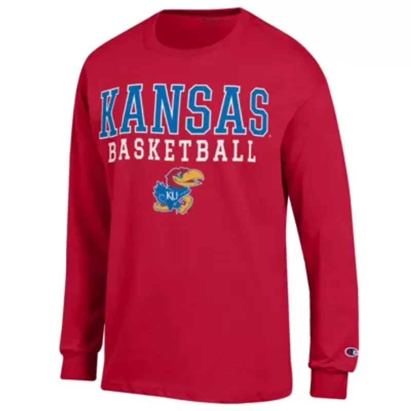 NCAA Kansas Jayhawks Basketball Stack Long Sleeve T-Shirt