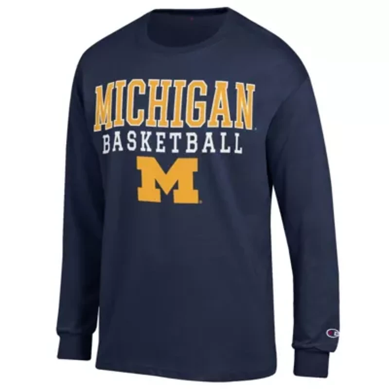 NCAA Michigan Wolverines Basketball Stack Long Sleeve T-Shirt