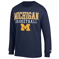 NCAA Michigan Wolverines Basketball Stack Long Sleeve T-Shirt