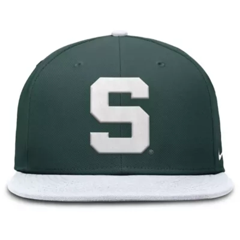 NCAA Nike Green/White Michigan State Spartans Two-Tone Primetime Performance Fitted Hat