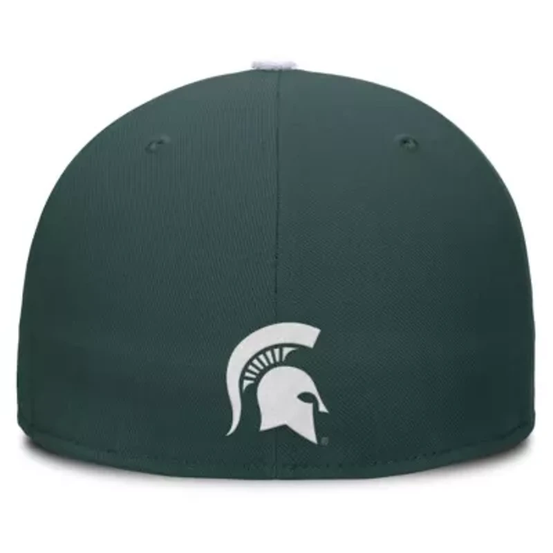 NCAA Nike Green/White Michigan State Spartans Two-Tone Primetime Performance Fitted Hat