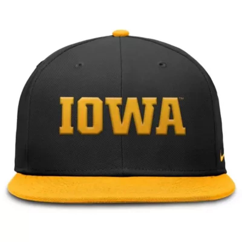 NCAA Nike Black/Gold Iowa Hawkeyes Two-Tone Primetime Performance Fitted Hat