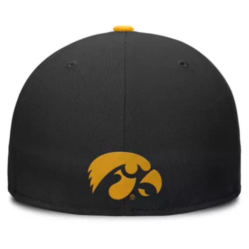NCAA Nike Black/Gold Iowa Hawkeyes Two-Tone Primetime Performance Fitted Hat