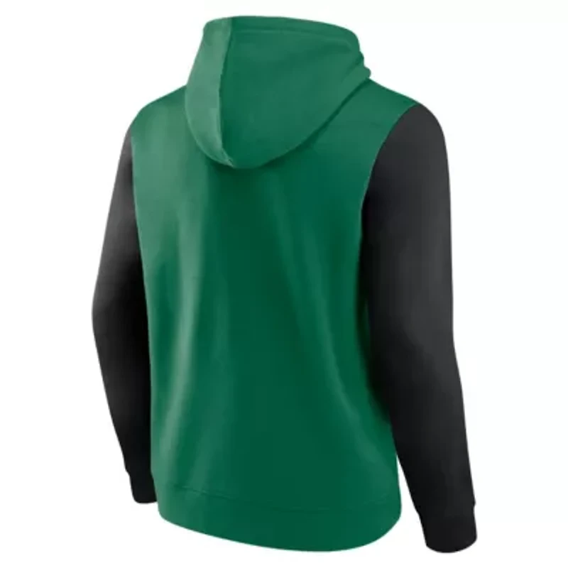 NHL Logo Athletic Kelly Dallas Stars Deliver Fleece Pullover Hoodie
