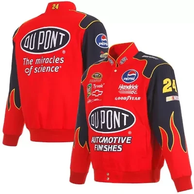 NASCAR Jeff Gordon DuPont Twill Driver Uniform Full-Snap Jacket