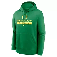 NCAA Nike Oregon Ducks Football Stack Club Fleece Pullover Hoodie