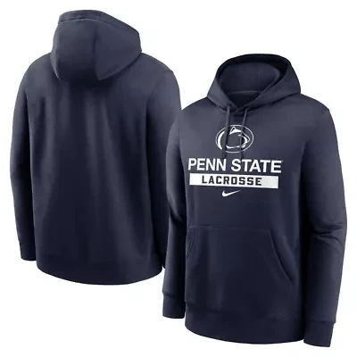 NCAA Nike Penn State Nittany Lions Lacrosse Stacked Fleece Pullover Hoodie
