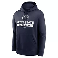 NCAA Nike Penn State Nittany Lions Lacrosse Stacked Fleece Pullover Hoodie