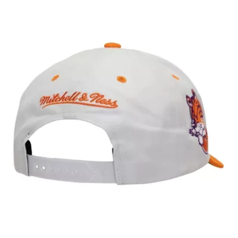 NCAA White/Orange Clemson Tigers Tail Sweep Pro Snapback Hat