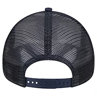 MLB White/Navy New York Yankees Checkered Flag A-Frame Trucker 9FORTY Adjustable Hat