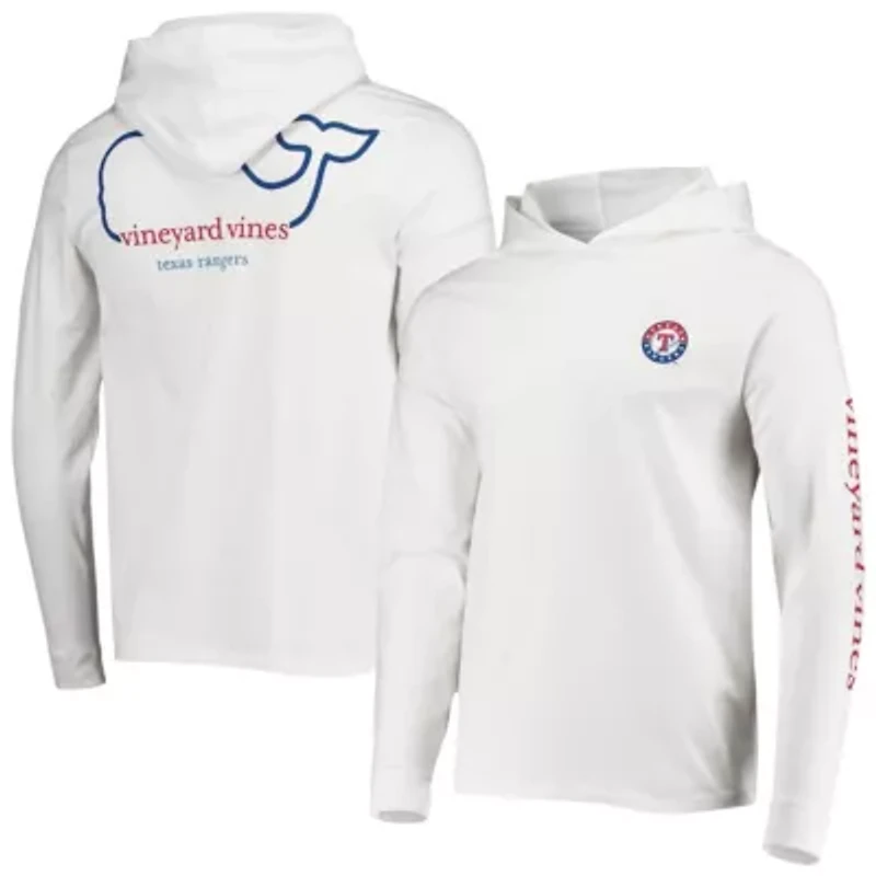 MLB Vineyard Vines Texas Rangers Long Sleeve Hoodie T-Shirt