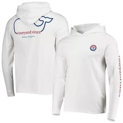MLB Vineyard Vines Texas Rangers Long Sleeve Hoodie T-Shirt