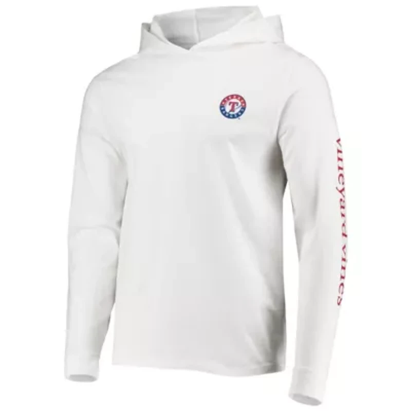 MLB Vineyard Vines Texas Rangers Long Sleeve Hoodie T-Shirt