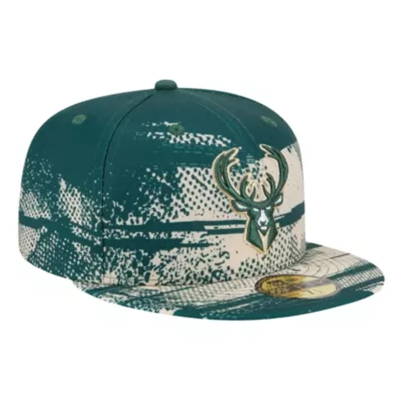 NBA Hunter Milwaukee Bucks Tip-Off 59FIFTY Fitted Hat