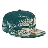 NBA Hunter Milwaukee Bucks Tip-Off 59FIFTY Fitted Hat