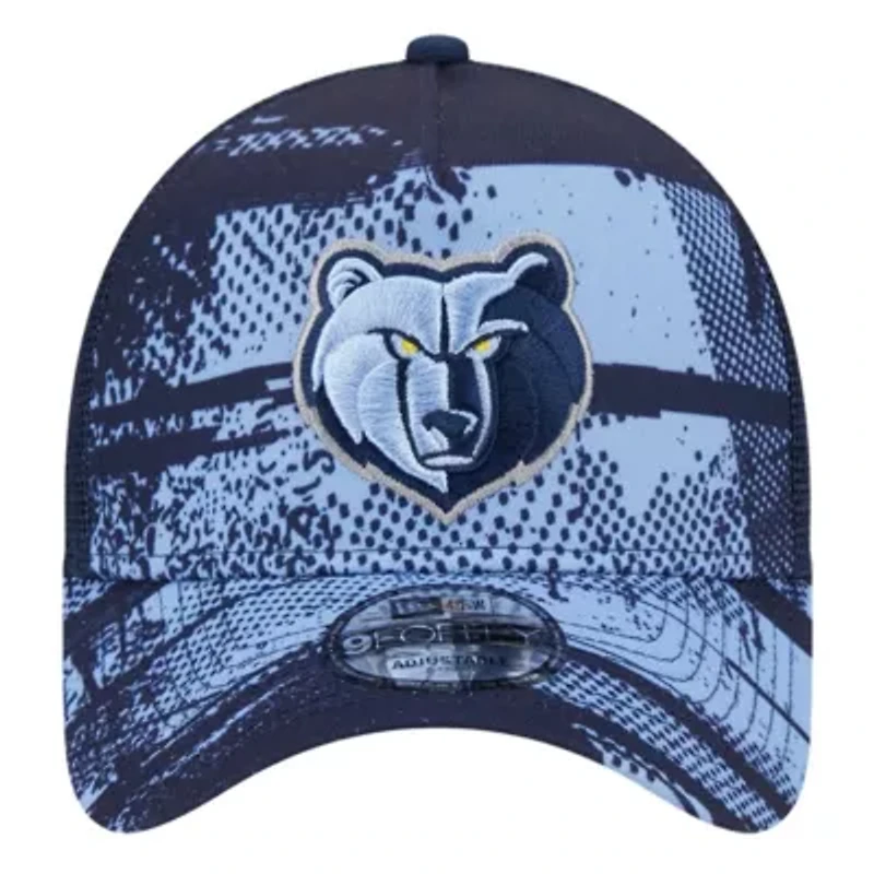 NBA Navy/Light Memphis Grizzlies Tip Off A-Frame Trucker 9FORTY Adjustable Hat