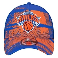 NBA Blue/Orange New York Knicks Tip Off A-Frame Trucker 9FORTY Adjustable Hat