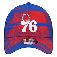 NBA Royal/Red Philadelphia 76ers Tip Off A-Frame Trucker 9FORTY Adjustable Hat
