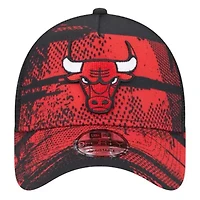NBA Black/Red Chicago Bulls Tip Off A-Frame Trucker 9FORTY Adjustable Hat