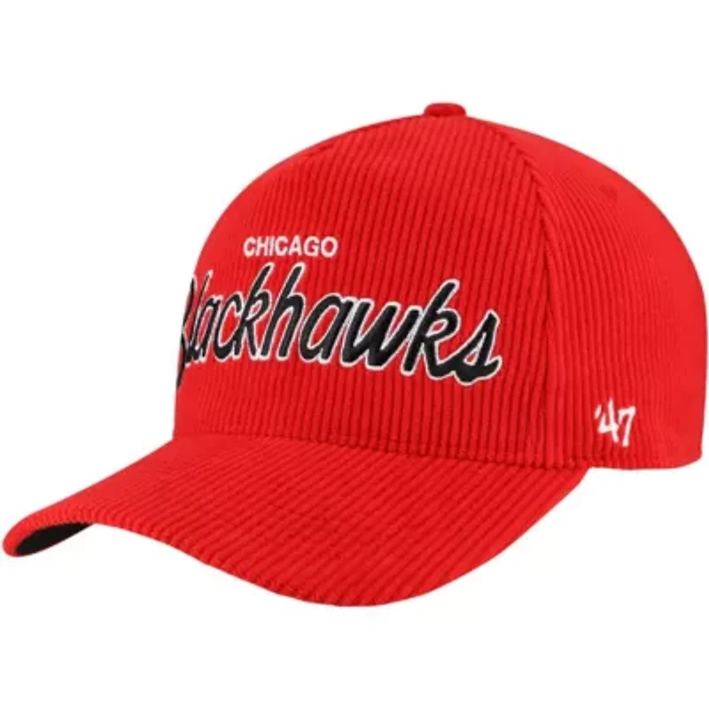 NHL Chicago Blackhawks Crosstown Corduroy Hitch Adjustable Hat