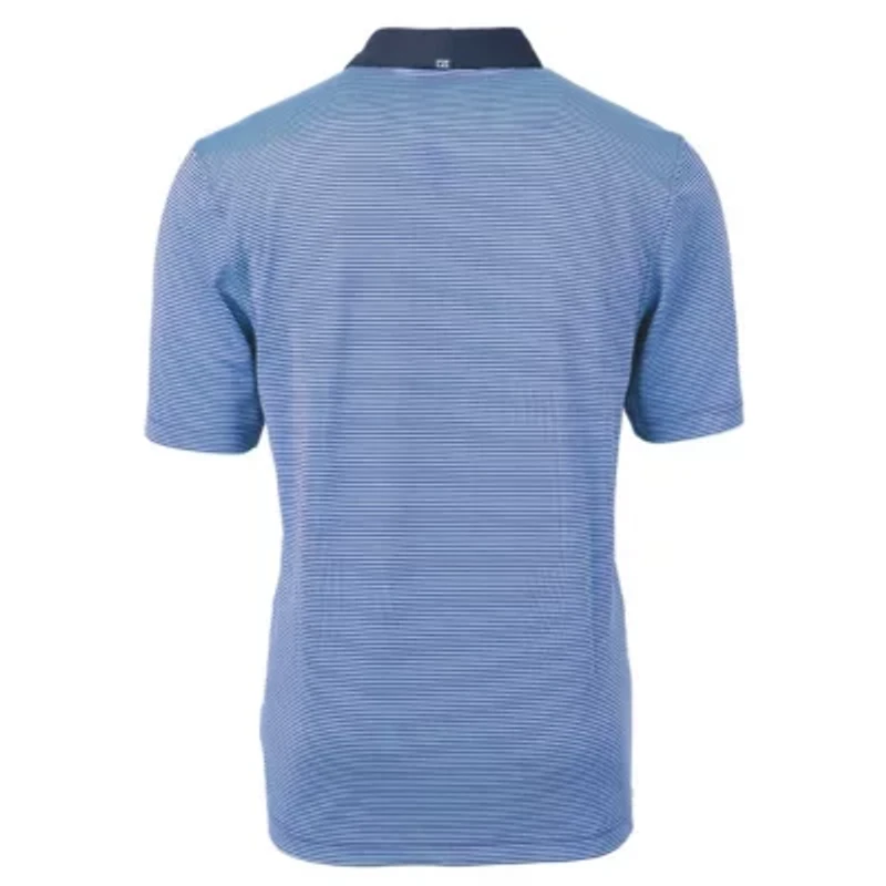 NCAA Carolina Blue/Navy North Tar Heels Vault DryTec Virtue Eco Pique Micro Stripe Recycled Polo