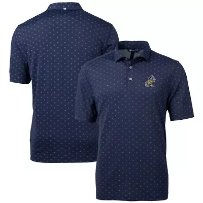 East Tennessee Buccaneers NCAA ETSU Vault DryTec Virtue Eco Pique Tile Print Recycled Polo