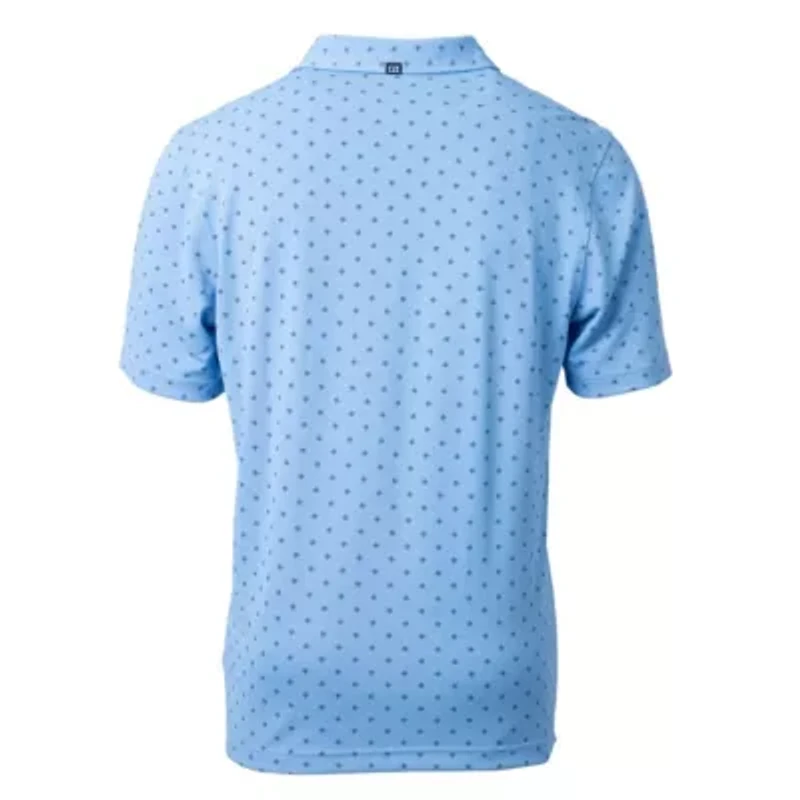 NCAA Carolina North Tar Heels Vault DryTec Virtue Eco Pique Tile Print Recycled Polo