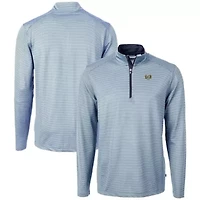 NCAA Carolina Blue/Navy North Tar Heels Vault DryTec Virtue Eco Pique Micro Stripe Recycled Quarter-Zip Pullover